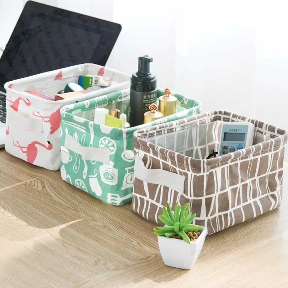 Limited Time Only: Mix and Match- Buy 5 and get $6 OFF. Mini Cotton & Linen Storage Basket