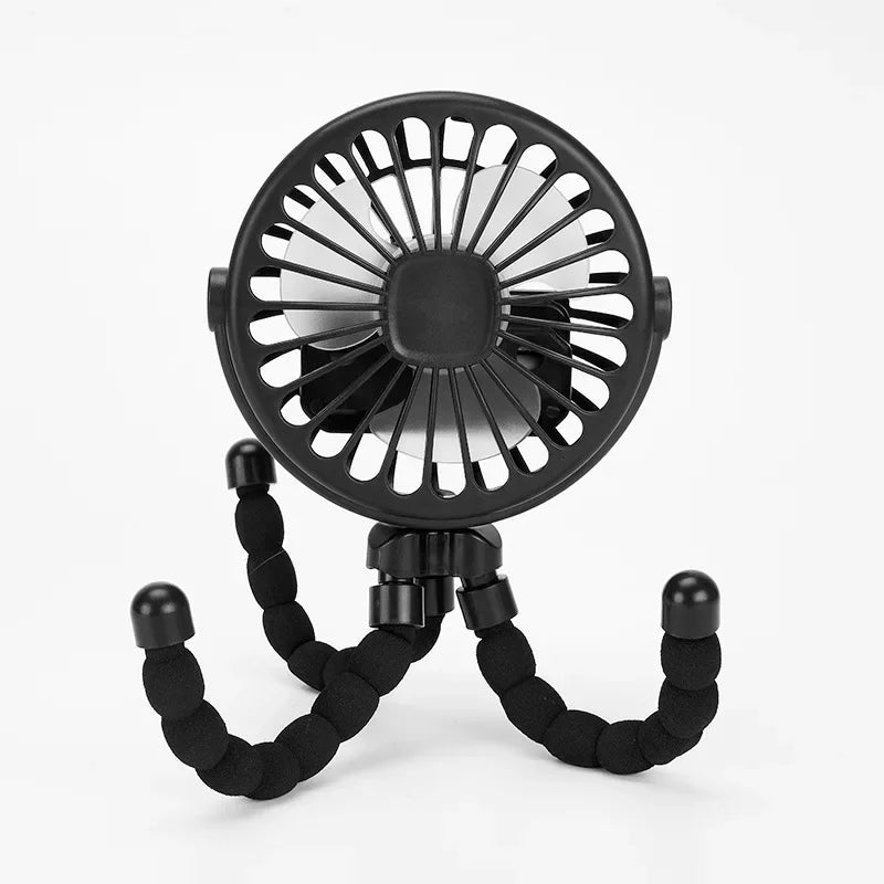 Octopus portable stroller fan
