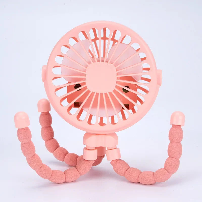 Octopus portable stroller fan