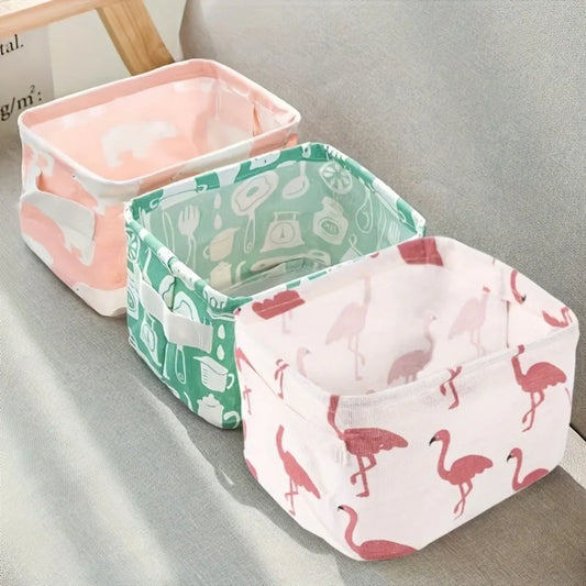 Limited Time Only: Mix and Match- Buy 5 and get $6 OFF. Mini Cotton & Linen Storage Basket