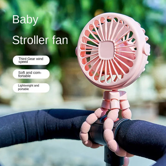 Octopus portable stroller fan