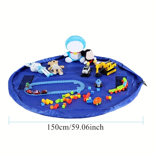 2-in-1 Toy Organizer and Play Mat – Foldable, Travel-Friendly Storage