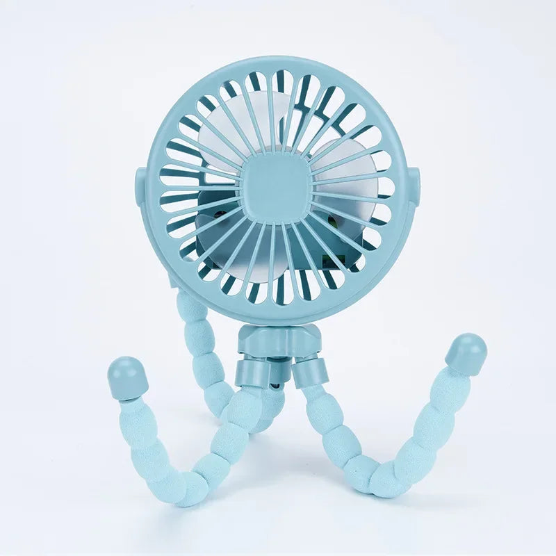 Octopus portable stroller fan
