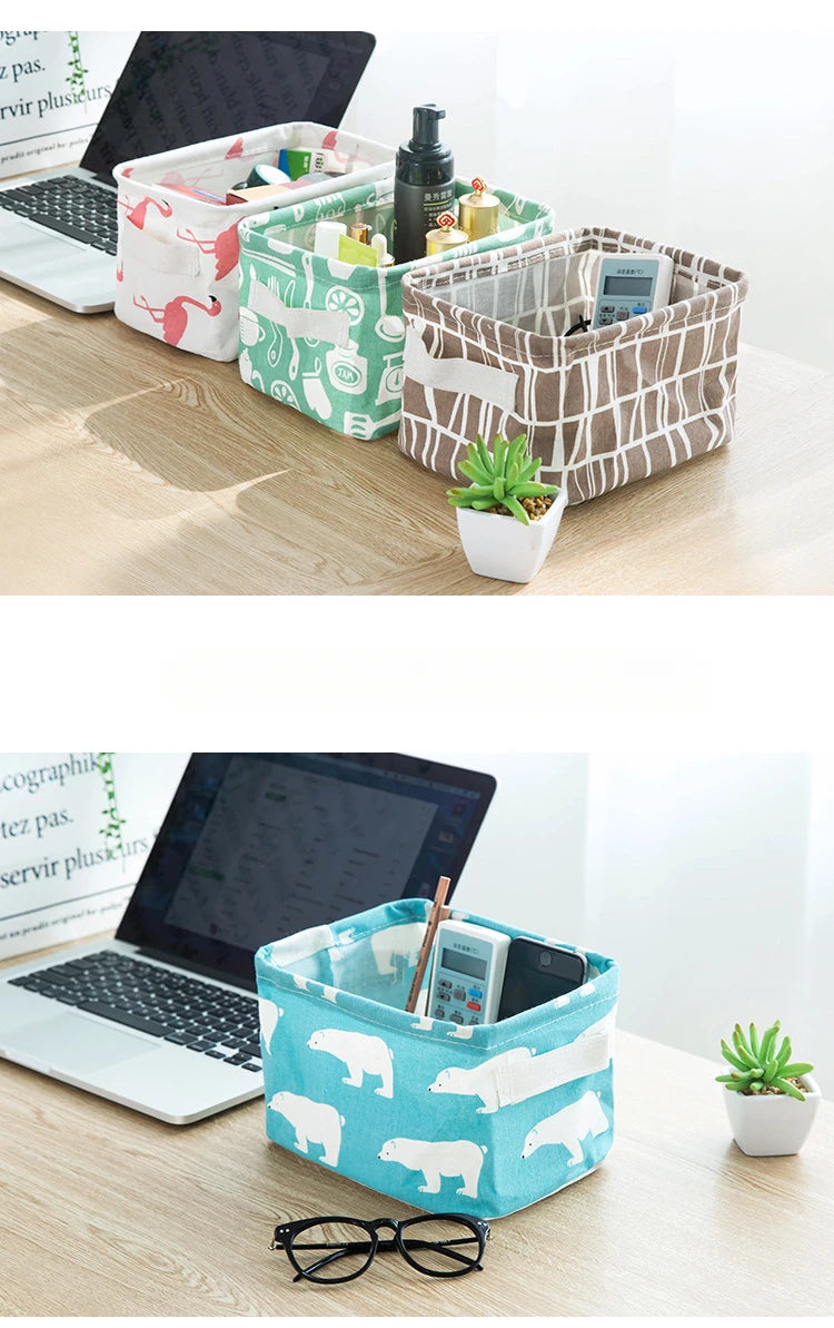 Limited Time Only: Mix and Match- Buy 5 and get $6 OFF. Mini Cotton & Linen Storage Basket